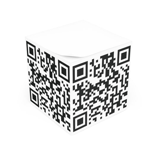 QR Code Note Cube Sticky Note Block for Quick Links & Reminders