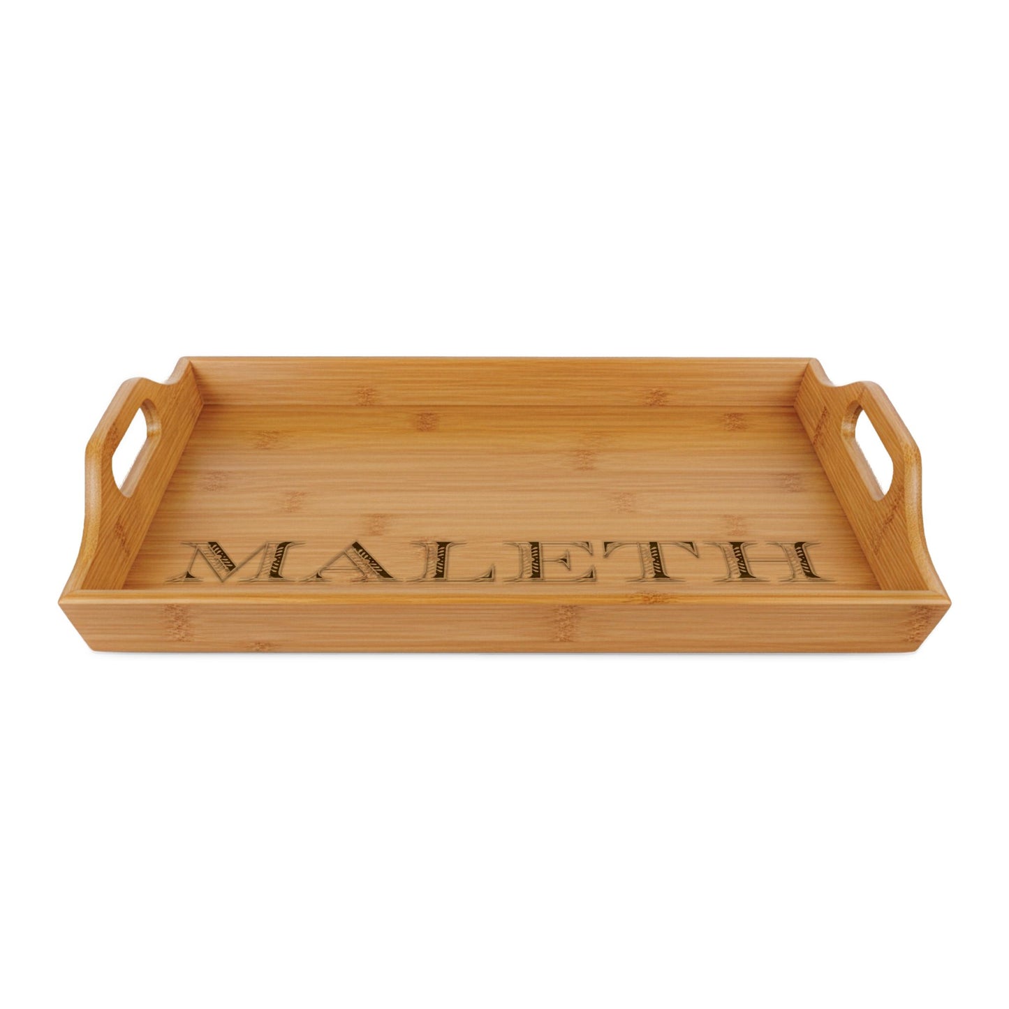 Engraved Bamboo Serving Tray