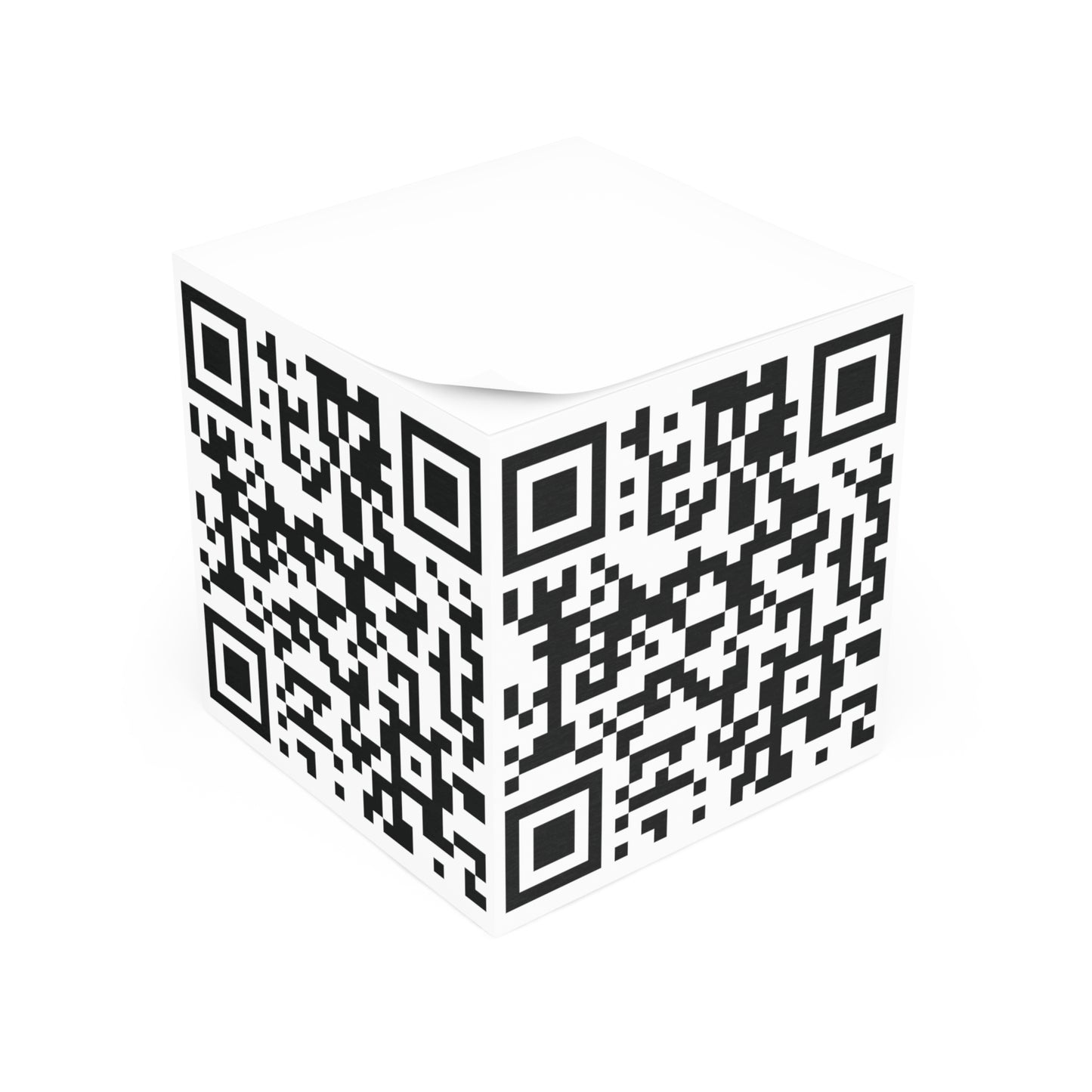 QR Code Note Cube  Sticky Note Block for Quick Links & Reminders