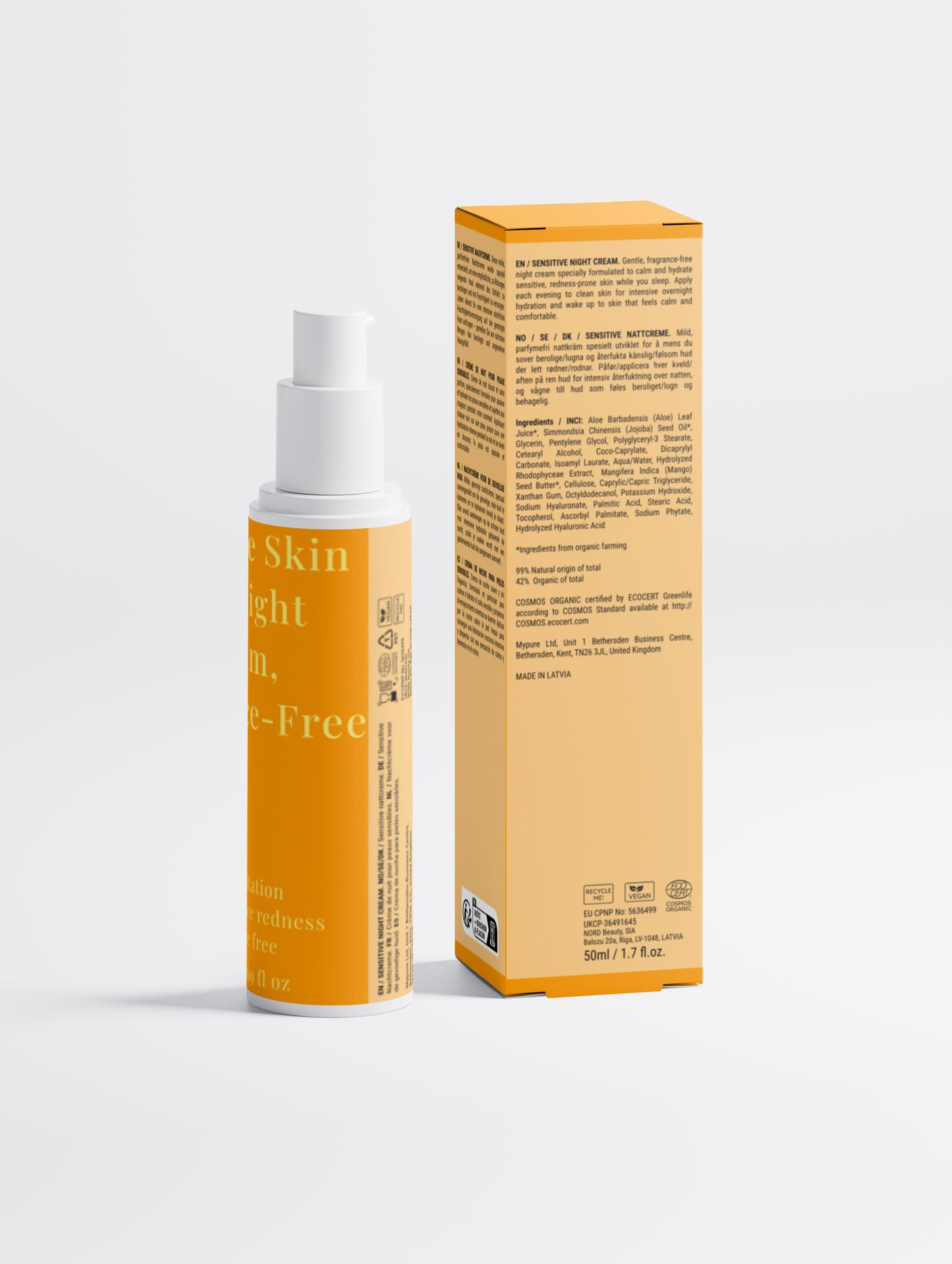 Sensitive Skin Overnight Cream, Fragrance-Free